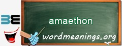 WordMeaning blackboard for amaethon